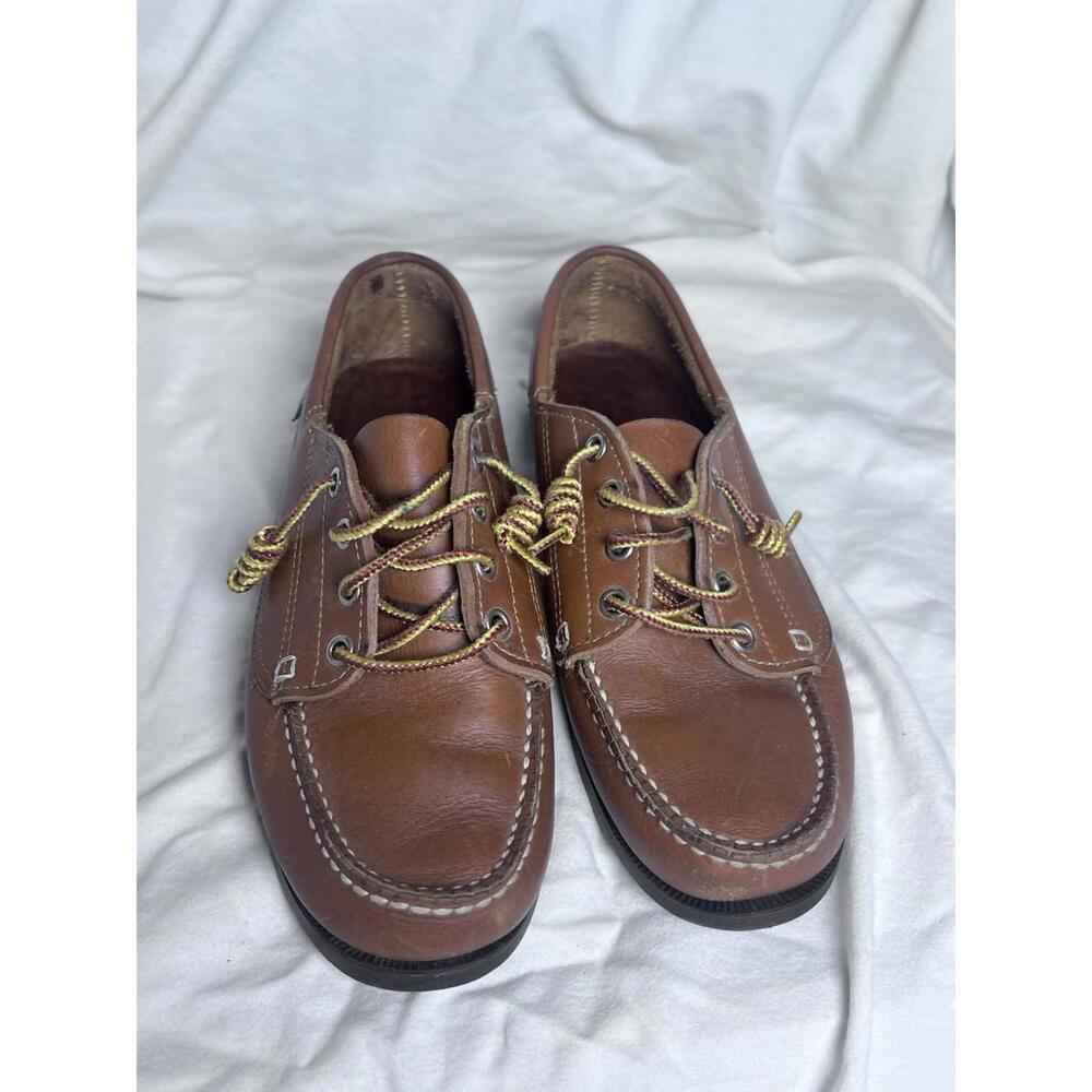 G H BASS Co LEATHER Women’s Brown LOAFERS OXFORDS Casual Shoes Sz 6 VTG EUC
